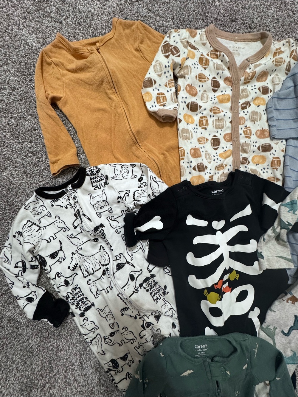Mixed Pattern Baby One-Piece Bodysuits - Multi Color Pack - Picture 2 of 4